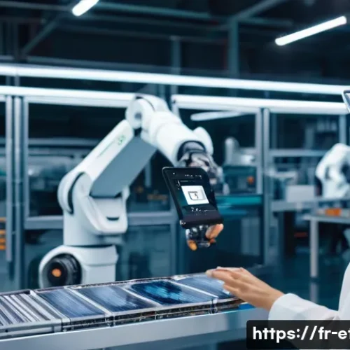 Home 17 전자기술사와 무선통신 기술 사례 연구 - **Prompt:** A modern, high-tech French factory interior, showcasing 5G-enabled industrial automation...