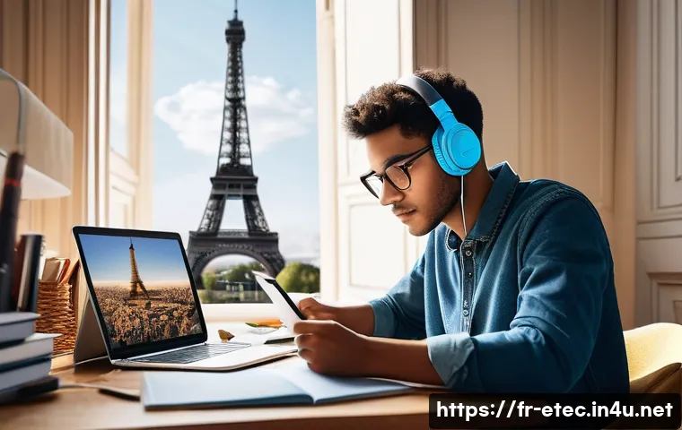 전자기술사 시험 대비 공부 방법 - A focused young adult French engineering student studying electronics in a cozy Parisian apartment, ...