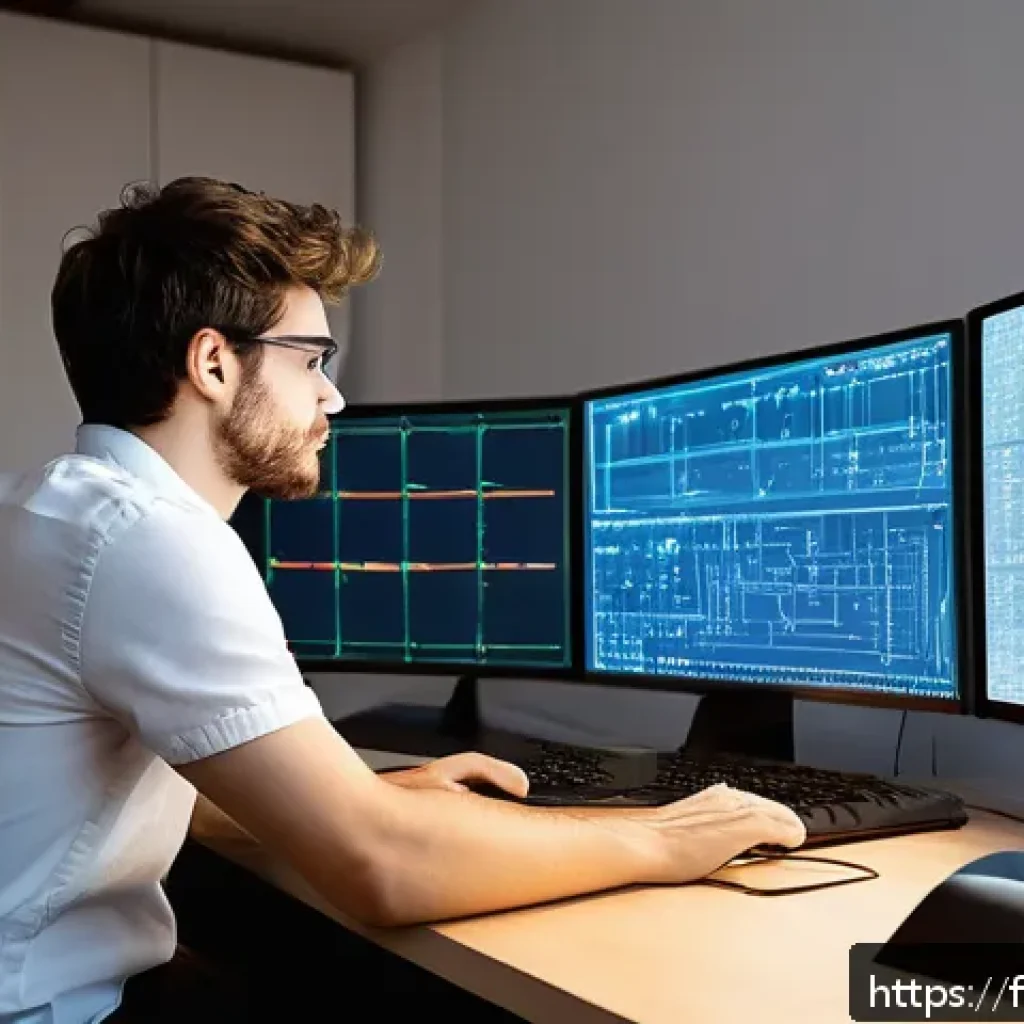 전자기술사 취득 과정 상세 가이드 - A detailed and realistic scene of a young French electronics engineer in a modern home office, surro...