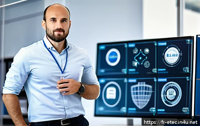 전자기술사와 직무 중심 자격증 활용 사례 - A professional French electrical engineer in a modern office setting, wearing smart business casual ...