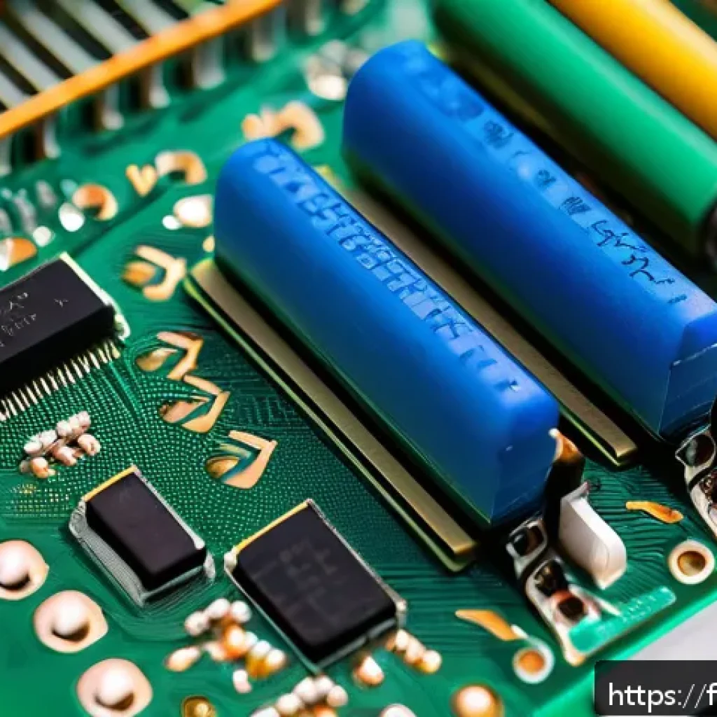전자기술사와 관련된 기초 회로 설계 방법 - A detailed close-up of a professional electronics workspace showing various passive components such ...