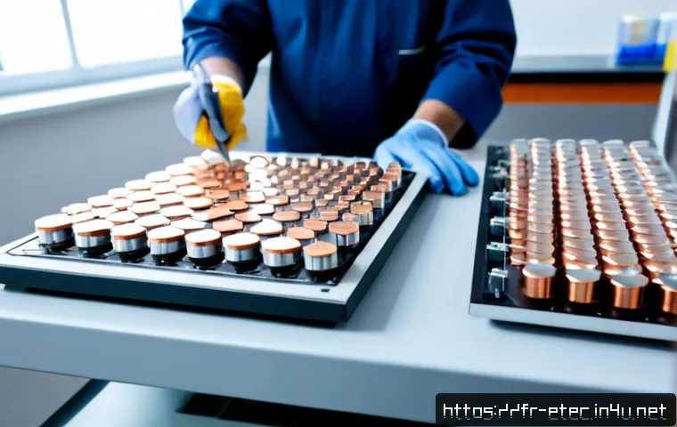 전자기술사와 관련된 전자재료 이해 - Photorealistic close-up of an electronics engineer in a modern French laboratory examining silicon w...